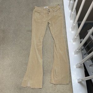 Pacsun Low Rise Flared Tan Corduroys